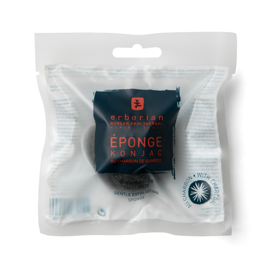 Éponge Konjac au Charbon de Bambou
